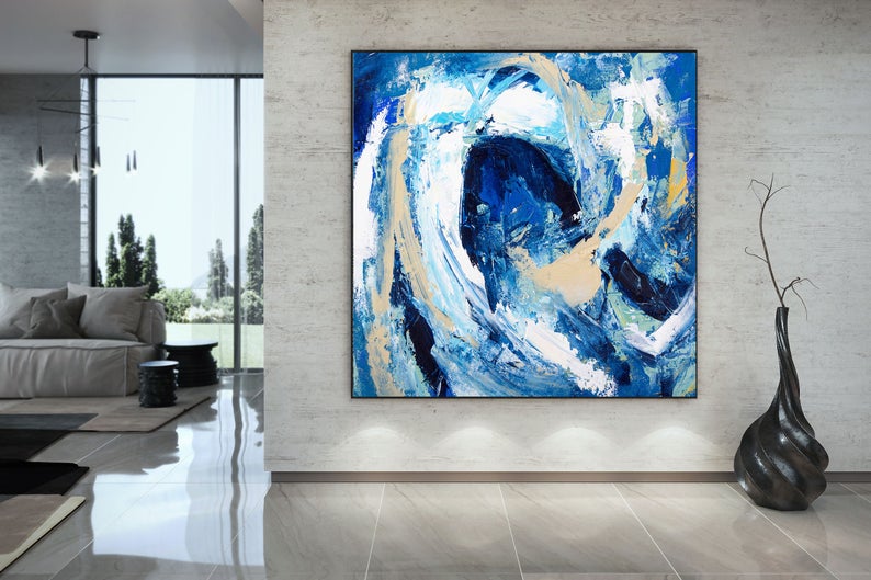 Abstract Painting-Original Painting Living Room Wall Art Extra Large Wall Art Modern Painting Extra Large Artwork Canvas Art31in,No Frame