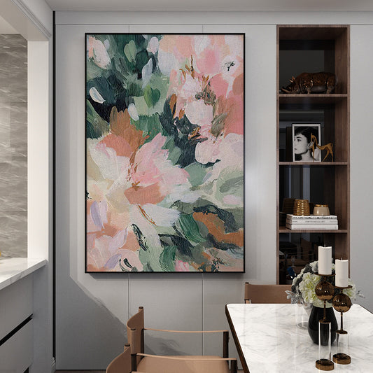 Hand painted Flowers Oil Painting Modern Wall Art On Canvas Living Room Restaurant Decorative Hotel Club,31inx47in,No Frame