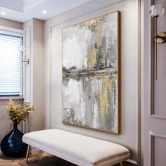 Handmade Oil Painting Canvas Wall Art Oil Painting Brown Canvas Abstract Picture Art Home Decor,31inx47in,No Frame