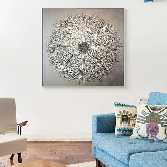 Hot Sale Flower Pictures Wall Art Oil Paintings Unframed For Dining Room Home,31inx31in,No Frame