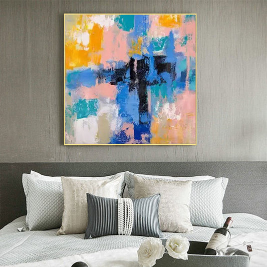 Abstract Gold Leaf Painting Extra Large Wall Art Abstract Acrylic Paintings On Canvas Contemporary Art Wall  (Unframed/Rolled)