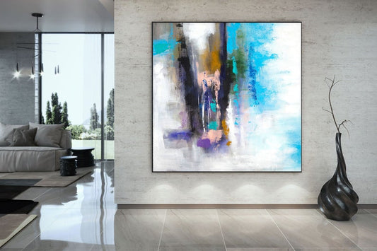 ExtraLargeWallArtAbstractPaintingOnCanvasContemporaryArtOversizePaintingHomeDecorationAccessoriesModern 31in,No Frame