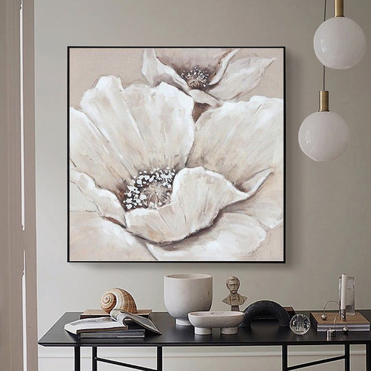 European-style hand-painted Oil Painting Abstract Floral Paintings Decorative Painting Restaurant Dafen American Handmade Large31inx31in,No Frame