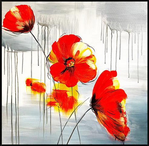 Perfect Flowers Oil Paintings Wall Decor For The Classroom The Corridor Decor Painting On Canvas Picture,31inx31in,No Frame