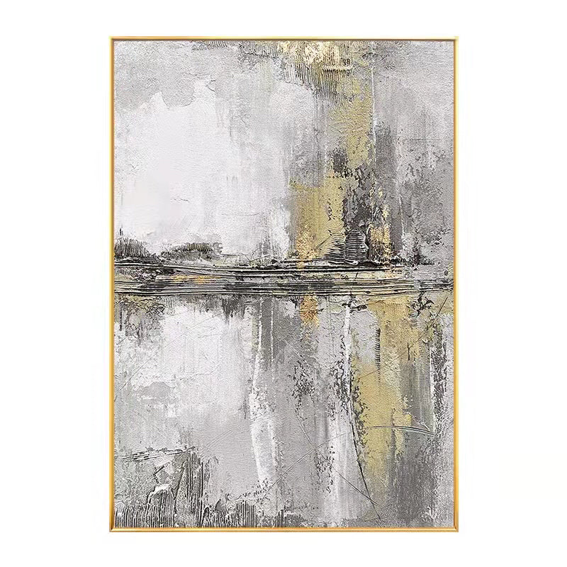 Handmade Oil Painting Canvas Wall Art Oil Painting Brown Canvas Abstract Picture Art Home Decor,31inx47in,No Frame