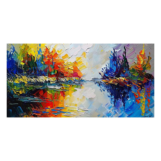 Original creation Landscape Hand painted Oil Painting Canvas Wall Art For Home Living Room Unframed/Rolled #038