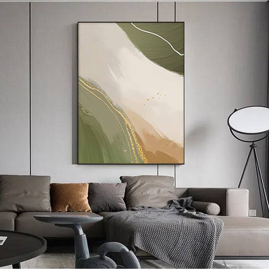 Free Shipping Abstract Oil Painting Handmade Modern Canvas Art Decorative Knife Deer Paintings For Wall,31inx47in,No Frame