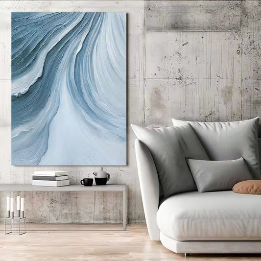 July Pure Hand painted Oil Painting Modern Abstract Decorative Thick Texture Vertical Version Large Living Room,31inx47in,No Frame