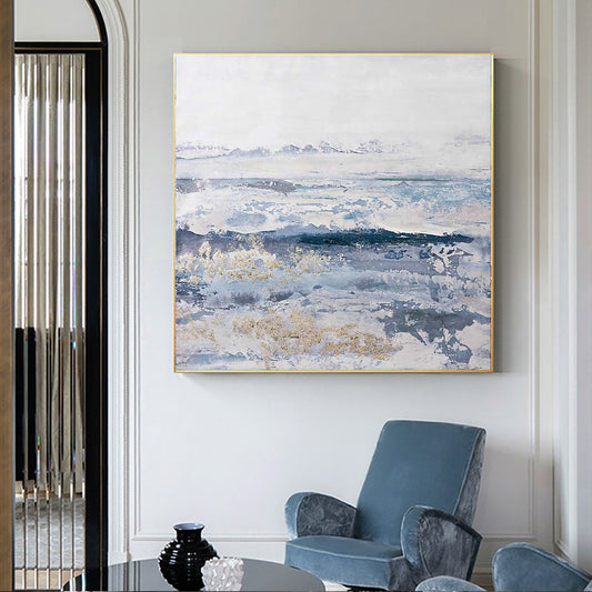 Modern Canvas Wall Art For Home Decoration Hand Painted Large Abstract Paintings Picture For Living Room,31inx31in,No Frame