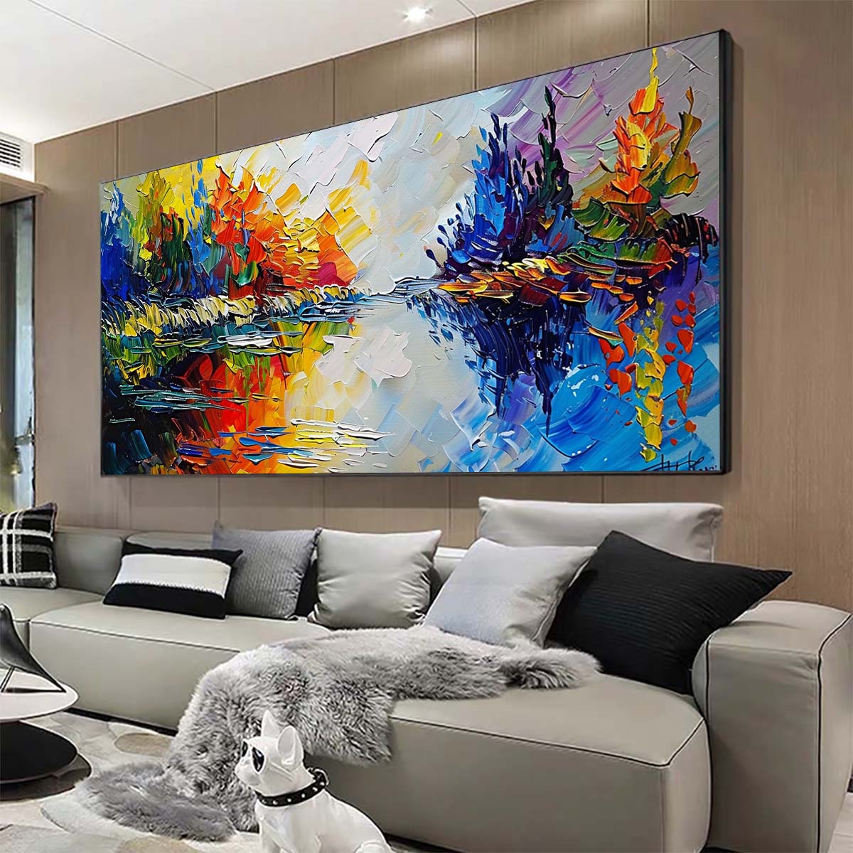 Original creation Landscape Hand painted Oil Painting Canvas Wall Art For Home Living Room Unframed/Rolled #038