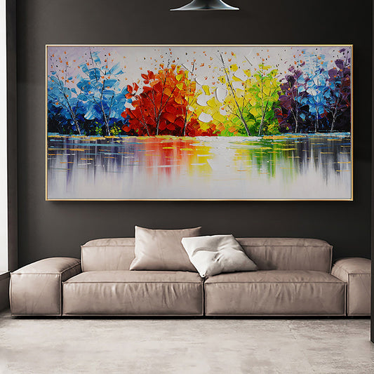 Abstract Canvas Painting Hand Painted Oil Painting On Canvas Fashion Modern Wall Art For Living Room,27inx54in,No Frame