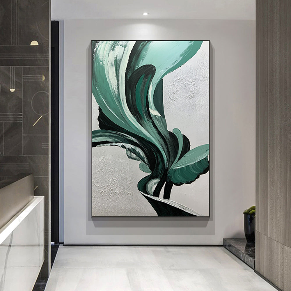 Nordic Wall Art Decor Hand Painted Oil Painting Modern Abstract Image Home Hanging,31inx47in,No Frame