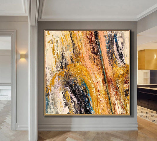 LargeWallArtAbstractPaintingModernArtLivingRoomWallArtOriginalCanvasPaintingWallArt 31in,No Frame