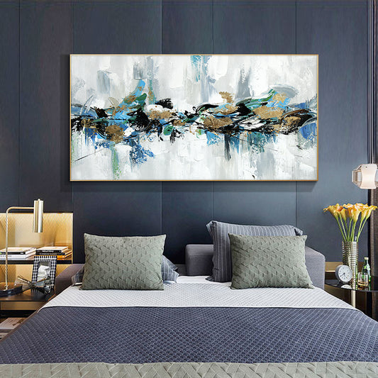 Abstract  Hand Painted Oil Painting Landscape Painting On Canvas Wall Art Pictures For Bedroom,27inx54in,No Frame