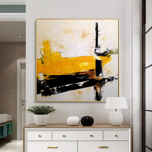 Nordic Light Pure hand-painted Oil Paintings Entrance Hallway After Luxury Modern Decorative Painting Large Murals hand-tailored31in,No Frame
