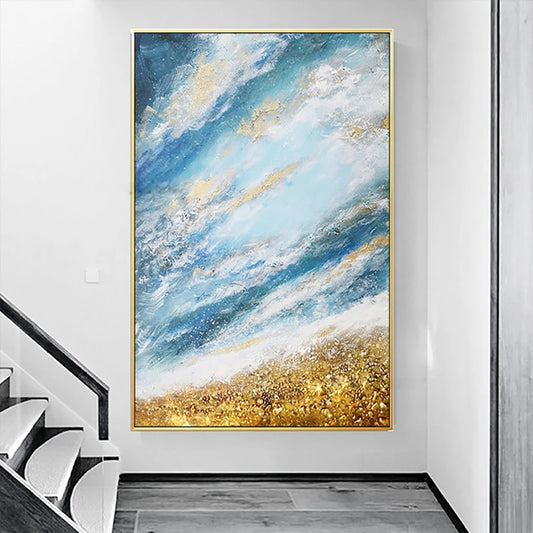 Handmade Abstract Art Oil Painting Home Decor Sky Picture Canvas Painting Wall Art Hand Painted Landscape