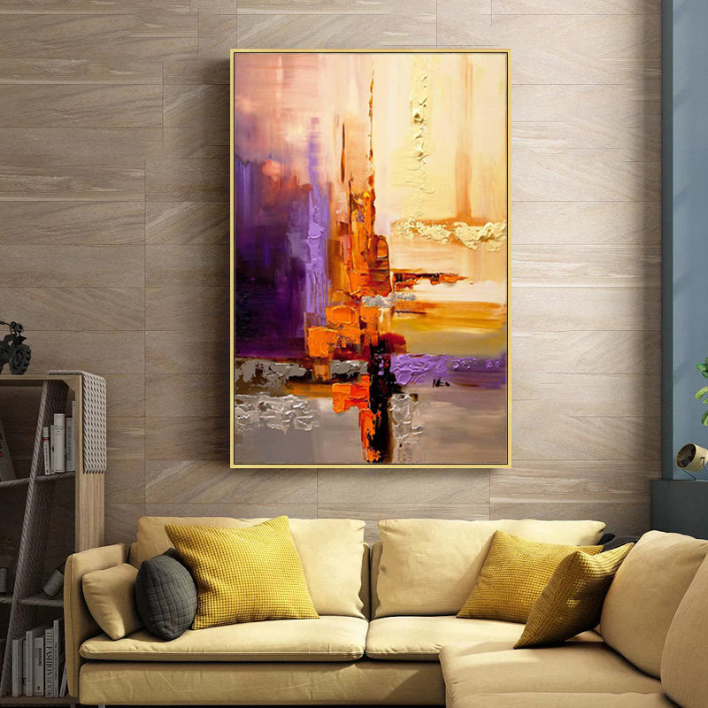 Pure Hand Painted Oil Painting Hanging Painting For Living Room Decor Thick Oil Painting Canvas Porch For Living Room,31inx47in,No Frame
