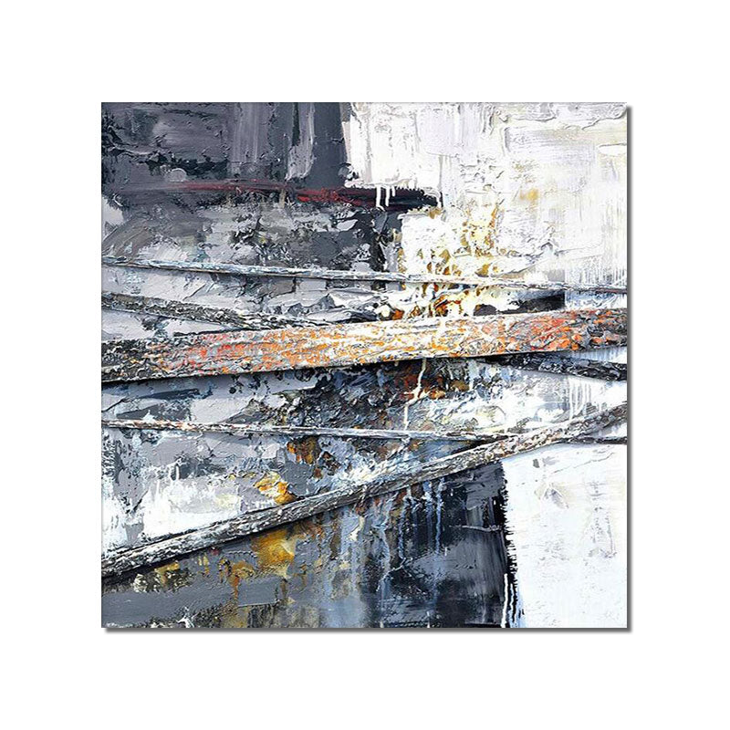 Abstract 3D Landscape Painting Hand Painted Oil Painting On Canvas Wall Art Vintage Poster Art,31inx31in,No Frame