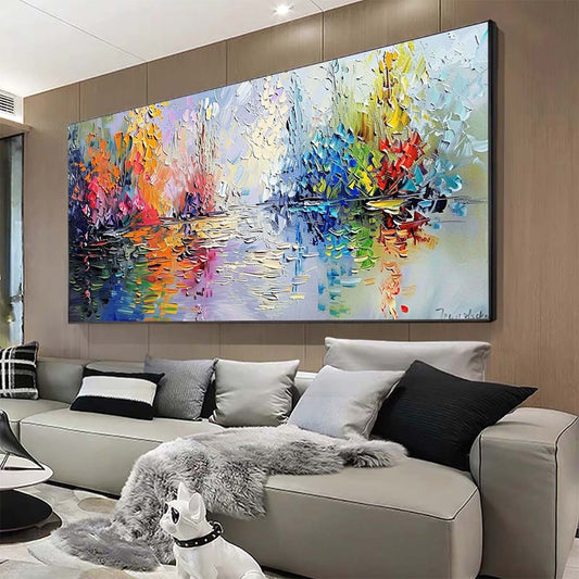 Original creation Landscape Hand painted Oil Painting Canvas Wall Art For Home Living Room Unframed/Rolled #011