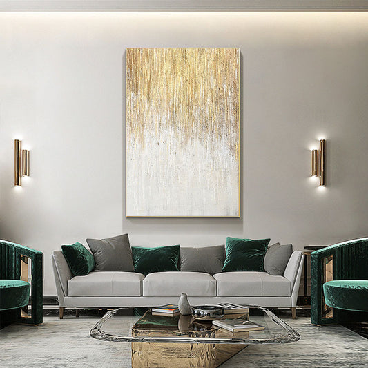 Modern Abstract Gold foil lines Green Canvas Art Paintings For Living Room Bedroom Posters And Prints,31inx47in,No Frame