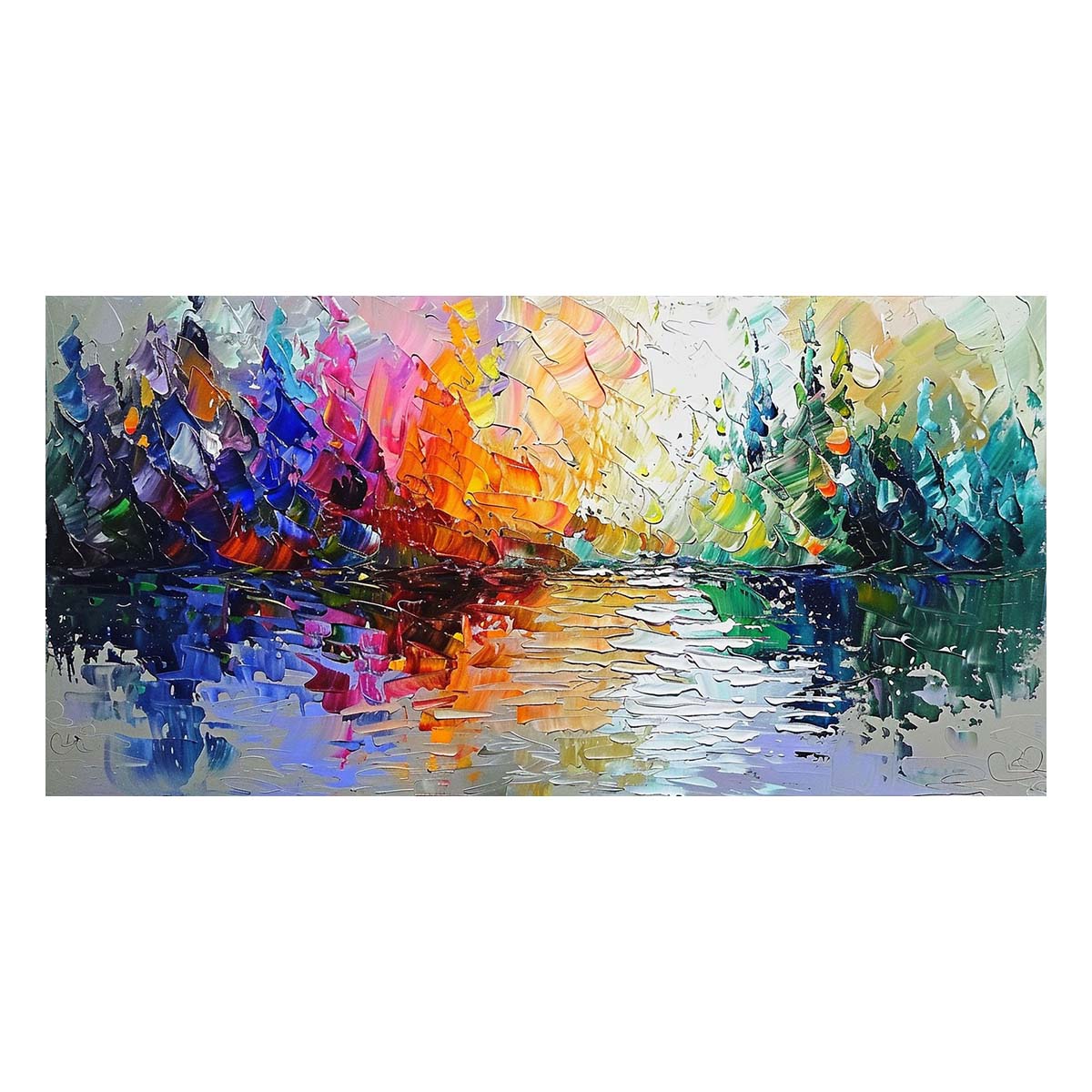 Original creation Landscape Hand painted Oil Painting Canvas Wall Art For Home Living Room Unframed/Rolled #012