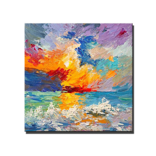 Abstract Seacape Oil Painting Hand Painted Cuadros Decoracion Salon Modern Canvas Painting Large Wall Art Decor