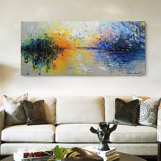 Original creation Landscape Hand painted Oil Painting Canvas Wall Art For Home Living Room Unframed/Rolled #014