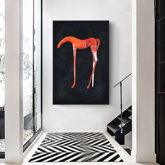 Hand Painted Animal Abstract Horse Oil Painting On Canvas Home Decoration Handmade Large Abstract Wall,31inx47in,No Frame