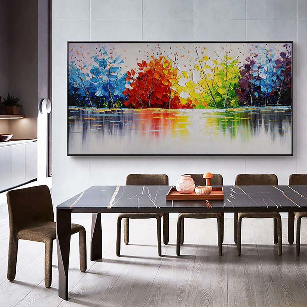 Abstract Canvas Painting Hand Painted Oil Painting On Canvas Fashion Modern Wall Art For Living Room,27inx54in,No Frame
