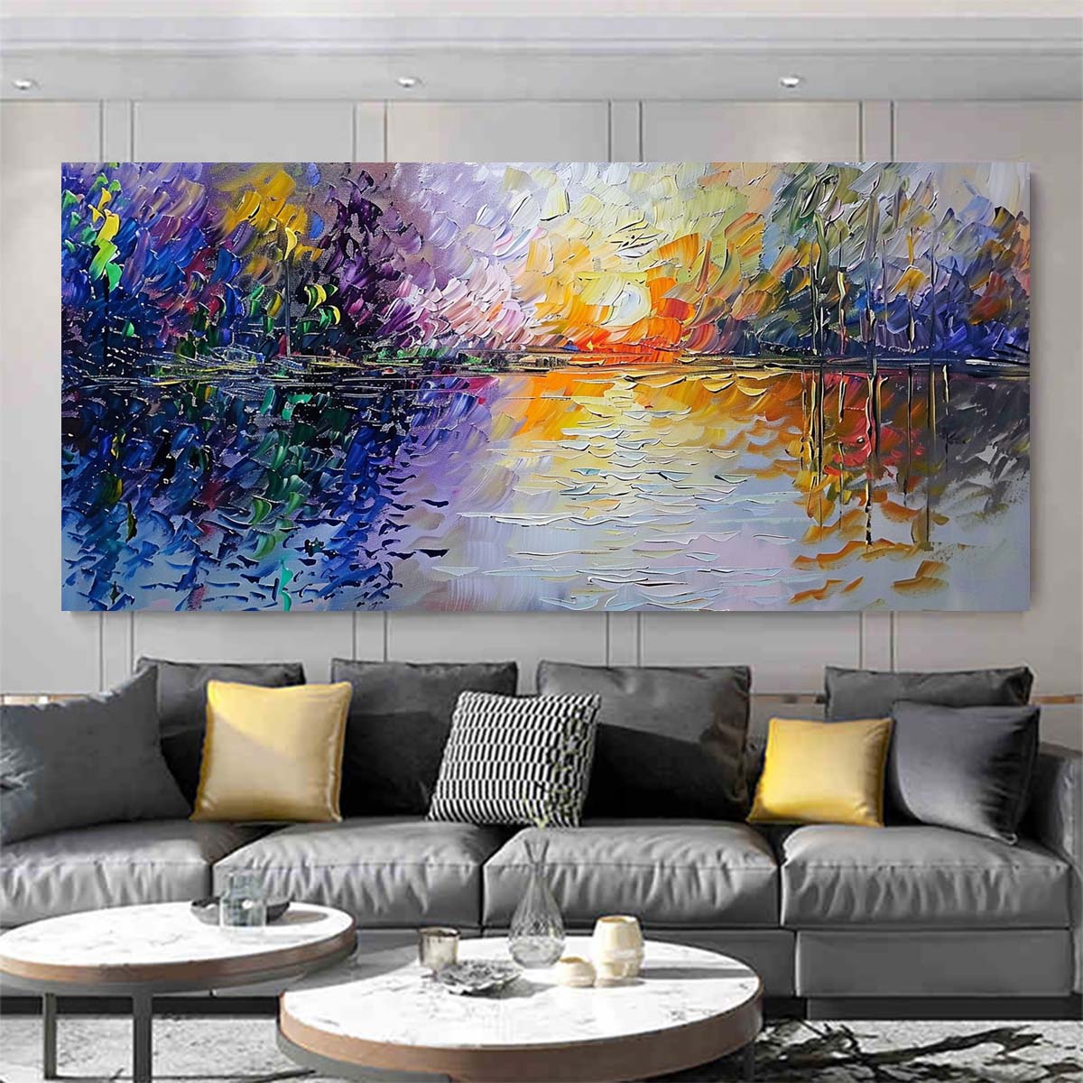 Original creation Landscape Hand painted Oil Painting Canvas Wall Art For Home Living Room Unframed/Rolled #044