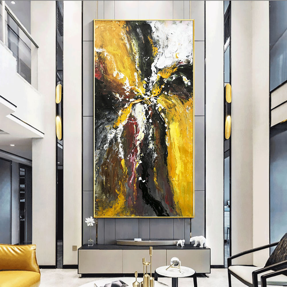 Abstract Wall Art Painting Paintings Large Salon Decoration On Canvas Handmade For Living Room Hand Painted,27inx54in,No Frame