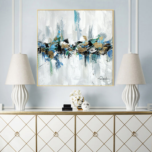 Abstract Texture Painting Handmade Oil Painting On Canvas Modern Canvas Knife Landscape Paintings For Home Wall,31inx31in,No Frame