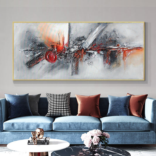 Abstract 3D Art Thick Knife Oil Painting Handpainted Canvas Wall Art Modern Paintings Art,27inx54in,No Frame