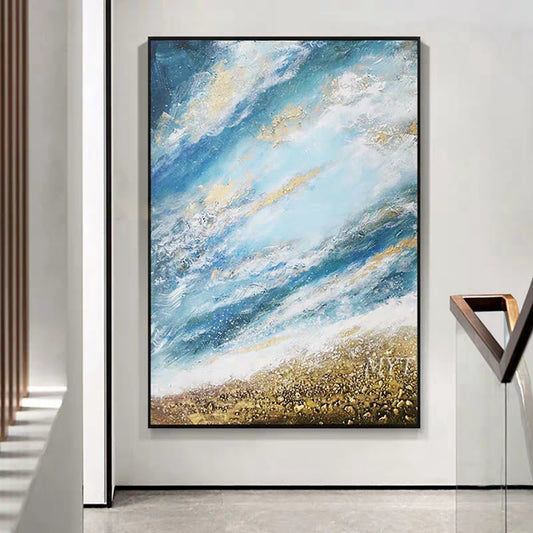 Handmade Abstract Art Oil Painting Home Decor Sky Picture Canvas Painting Wall Art Hand Painted Landscape