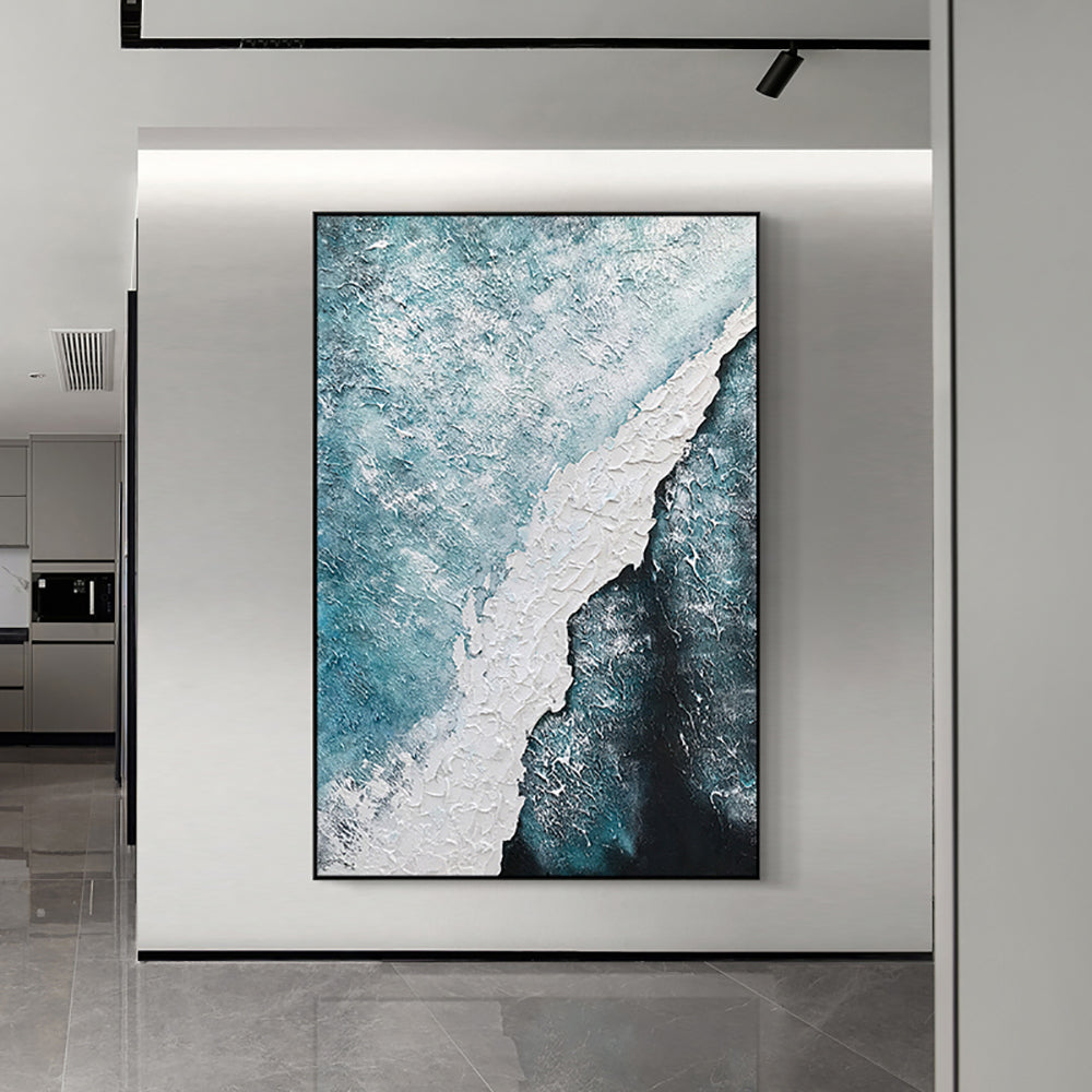 Large Modern Oil Painting Handmade Abstract Canvas Wall Art Thick Texture Acrylic Painting Decorations For Living Room Bedroom,31inx47in,No Frame