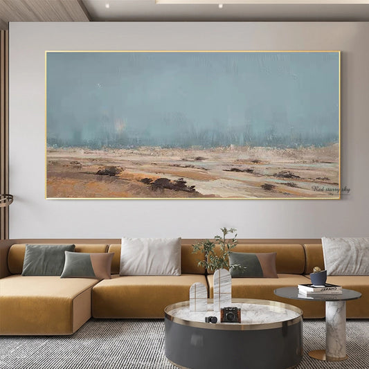 Abstract Canvas Art Decoration Painting Living Room Wall Hand painted Oil Painting Custom Scenery Painting Large,27inx54in,No Frame