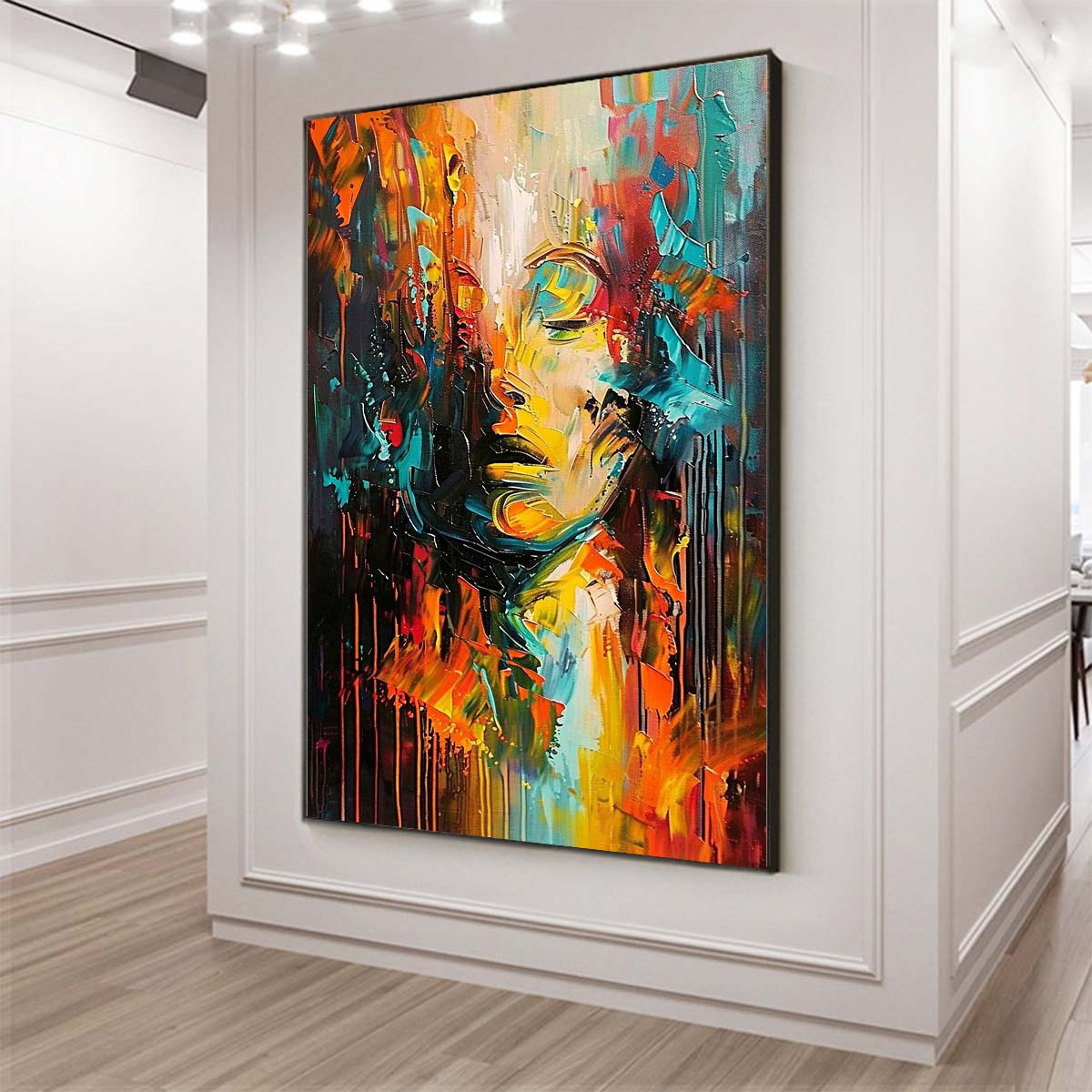 Original creation City Hand painted Oil Painting Canvas Wall Art For Home Living Room Unframed/Rolled #060