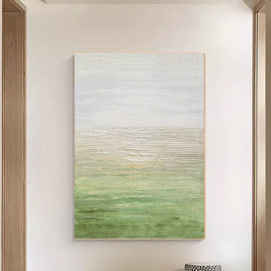 Large Home Decoration Oil Painting Handmade Abstract Picture With Horizontal Stripes Unframed Wall Art,31inx47in,No Frame