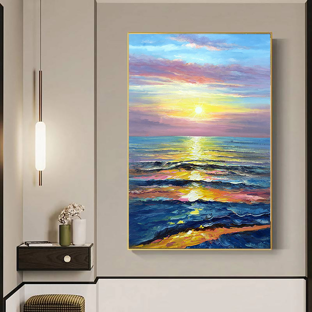 Hand Painted Modern Abstract Decorative Painting On Canvas Large Size Wall Art Picture For Living Room,31inx47in,No Frame