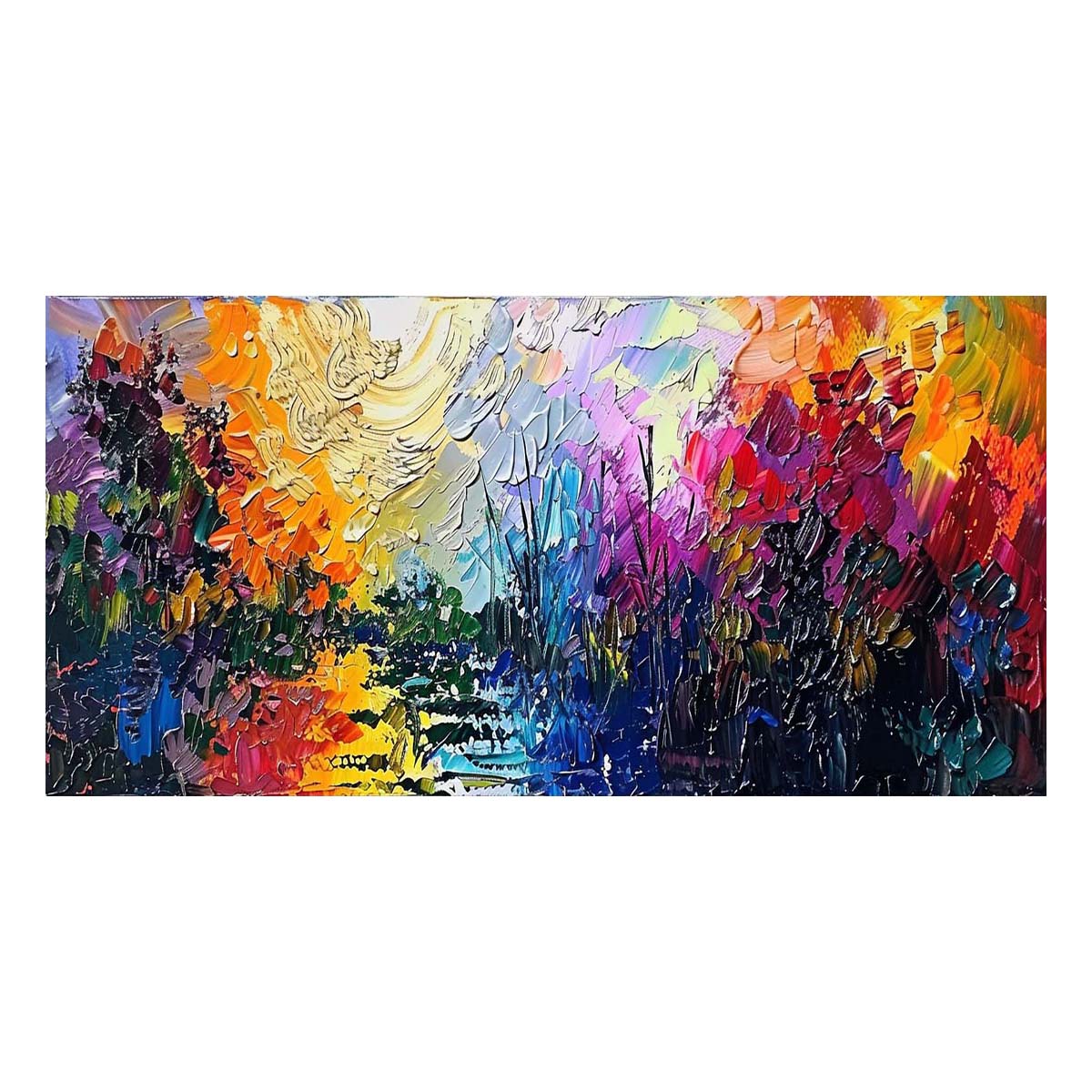 Original creation Landscape Hand painted Oil Painting Canvas Wall Art For Home Living Room Unframed/Rolled #034