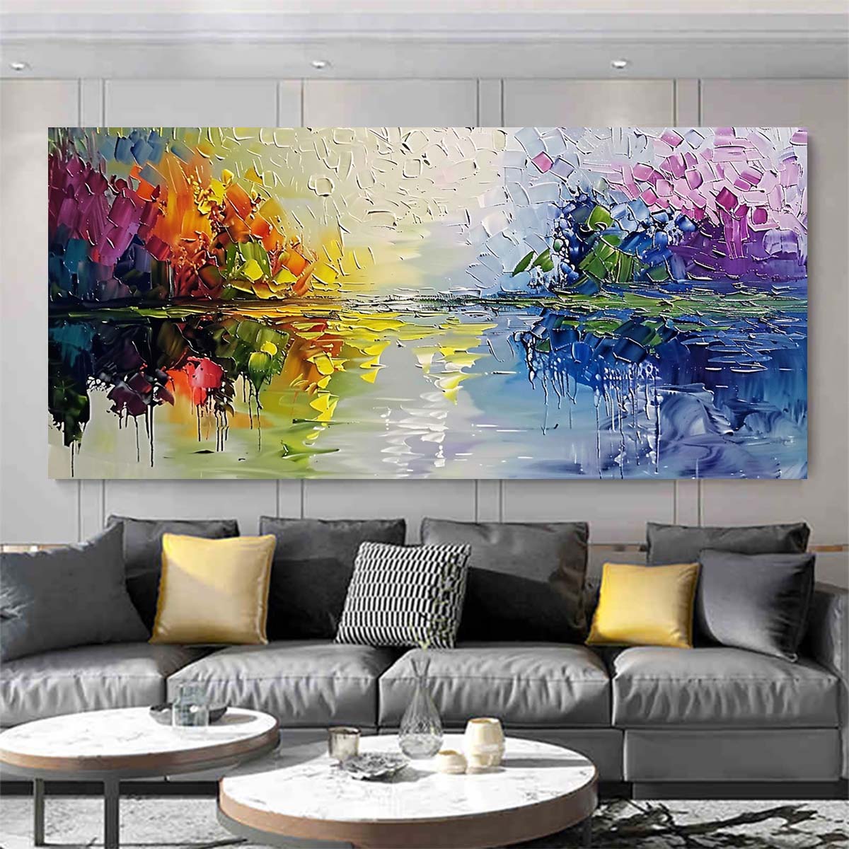Original creation Landscape Hand painted Oil Painting Canvas Wall Art For Home Living Room Unframed/Rolled #015