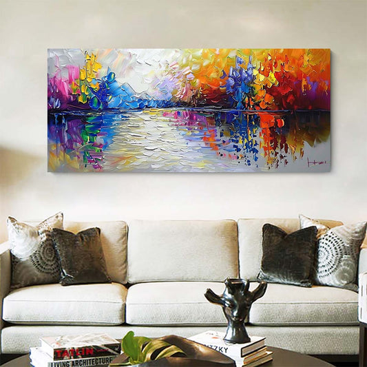Original creation Landscape Hand painted Oil Painting Canvas Wall Art For Home Living Room Unframed/Rolled #024