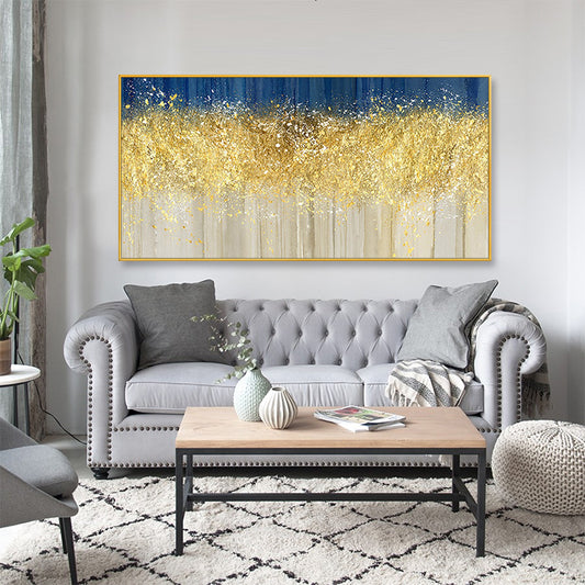 Pachira Oil Paintinghand-painted Banner American Light Luxury Living Room Sofa Backdrop Restaurant Decorative Painting Gol27inx54in,No Frame