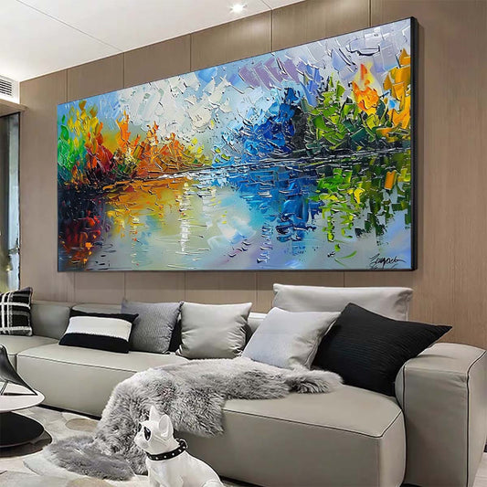 Original creation Landscape Hand painted Oil Painting Canvas Wall Art For Home Living Room Unframed/Rolled #022