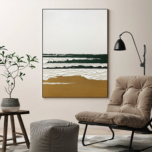 Hand Painted Abstract Oil Painting Modern Nordic Living Room Sofa Bedroom Paintings Corridor Vertical Decorative Painting ,31inx47in,No Frame