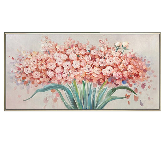 Original Oil Painting Blooming Flowers Hand painted Oil Painting Perfect Wall Art Landscape for Home Decor,27inx54in,No Frame