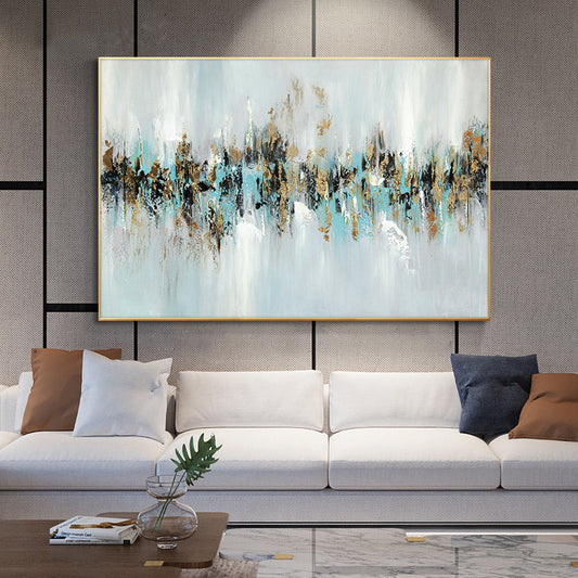 Hand Painted Oil Painting Abstract Landscape Paintings On Canvas Wall Art Pictures For Bedroom Living,27inx54in,No Frame