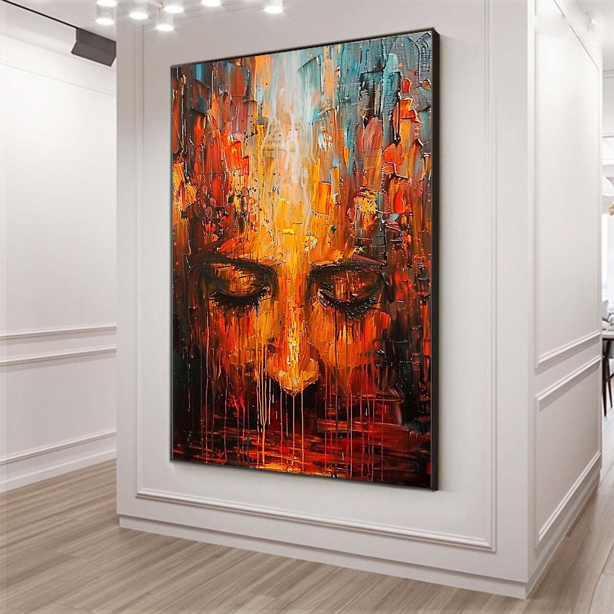 Original creation City Hand painted Oil Painting Canvas Wall Art For Home Living Room Unframed/Rolled #012