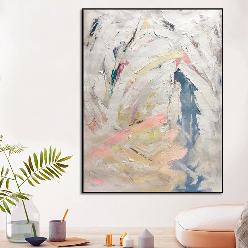 Hand Painted Abstract Oil Painting On Canvas In Living Room Modern Wall Art Decoration,31inx47in,No Frame