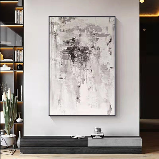 Modern Light Luxury Living Room Decoration Painting New Chinese Style Sofa Background Wall Hand Painted Abstract,31inx47in,No Frame